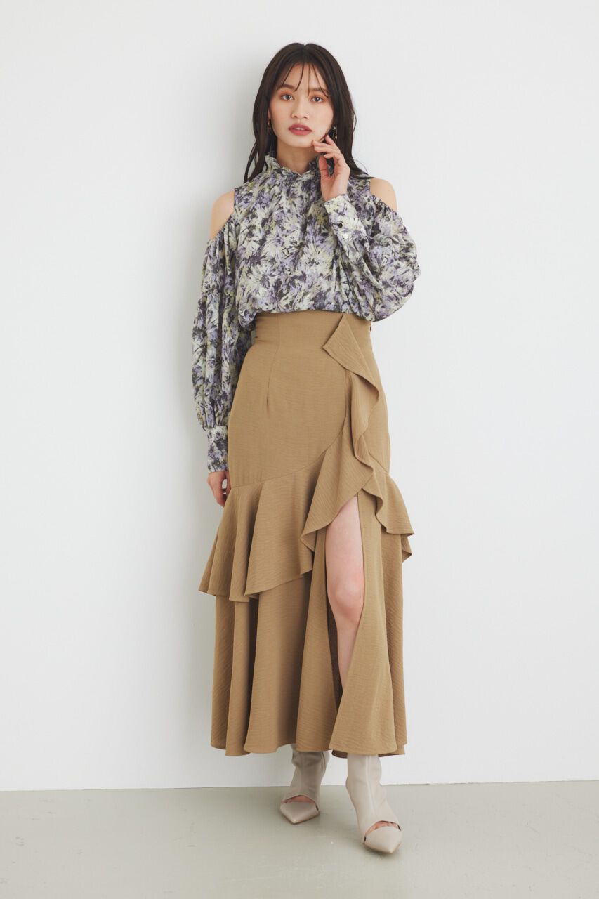 rienda「＃デュアルフラワーブラウス」|シャツ・ブラウス|