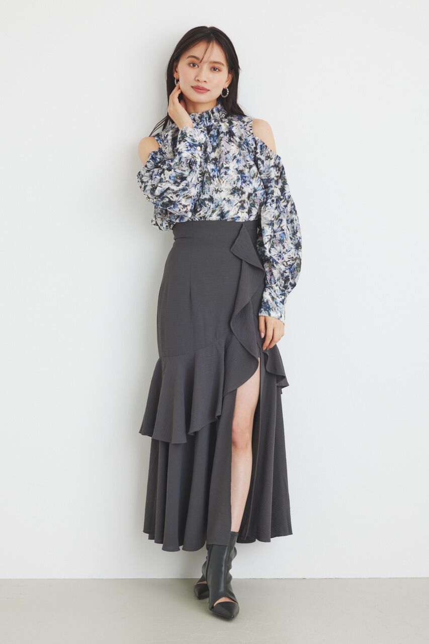 rienda「＃デュアルフラワーブラウス」|シャツ・ブラウス|