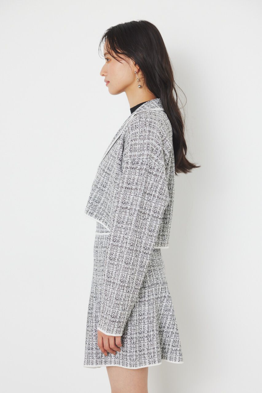 rienda「クロップドWテーラードツイードKnit JK」|その他|