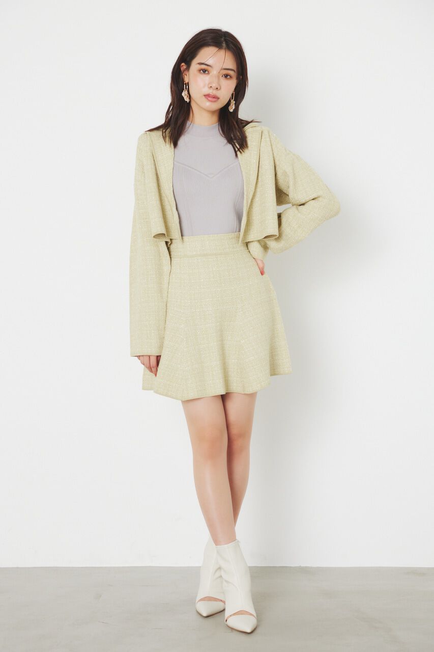 rienda「クロップドWテーラードツイードKnit JK」|その他|