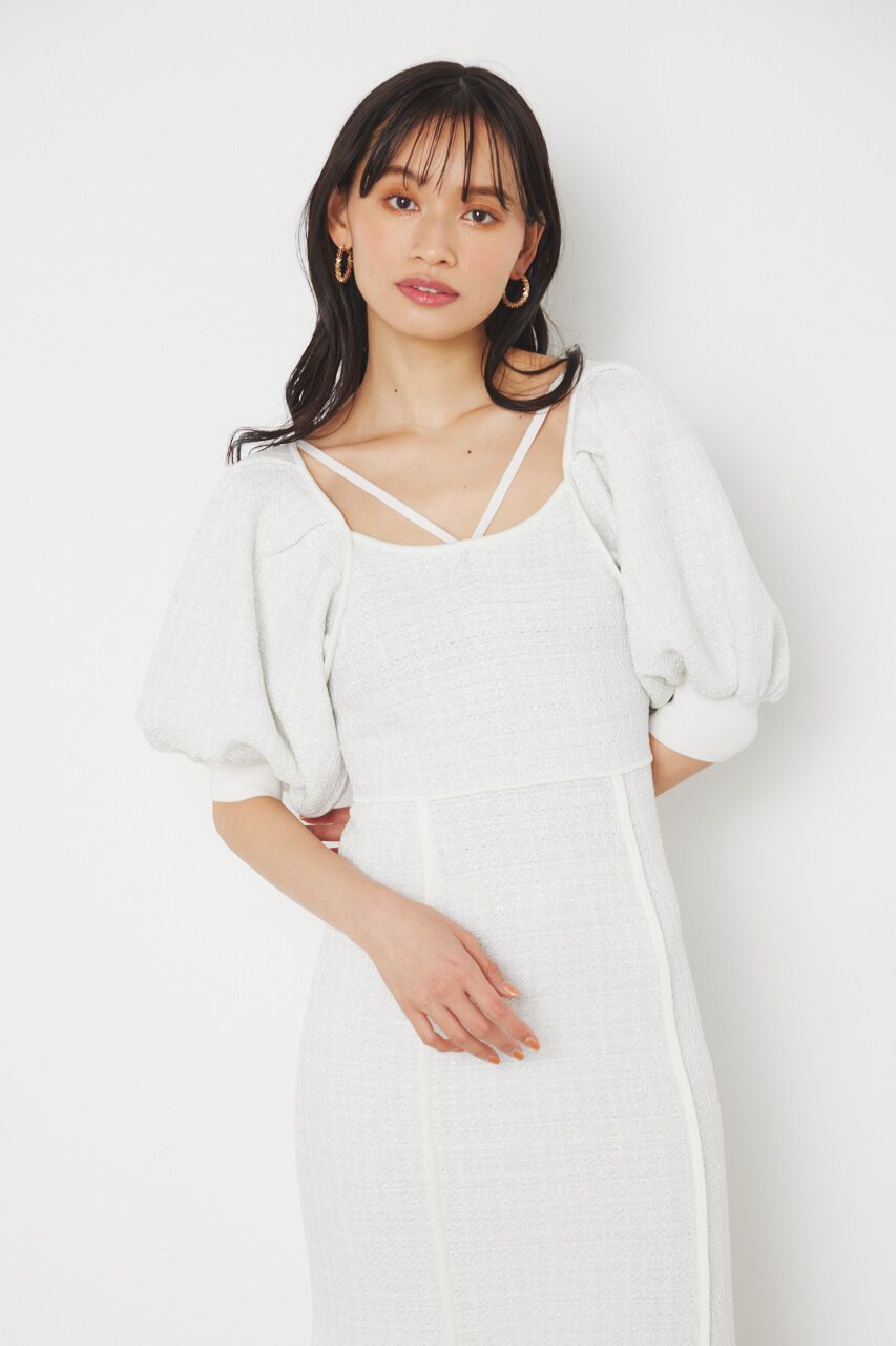 rienda「マーメイドツイードKnit OP」|ワンピース|