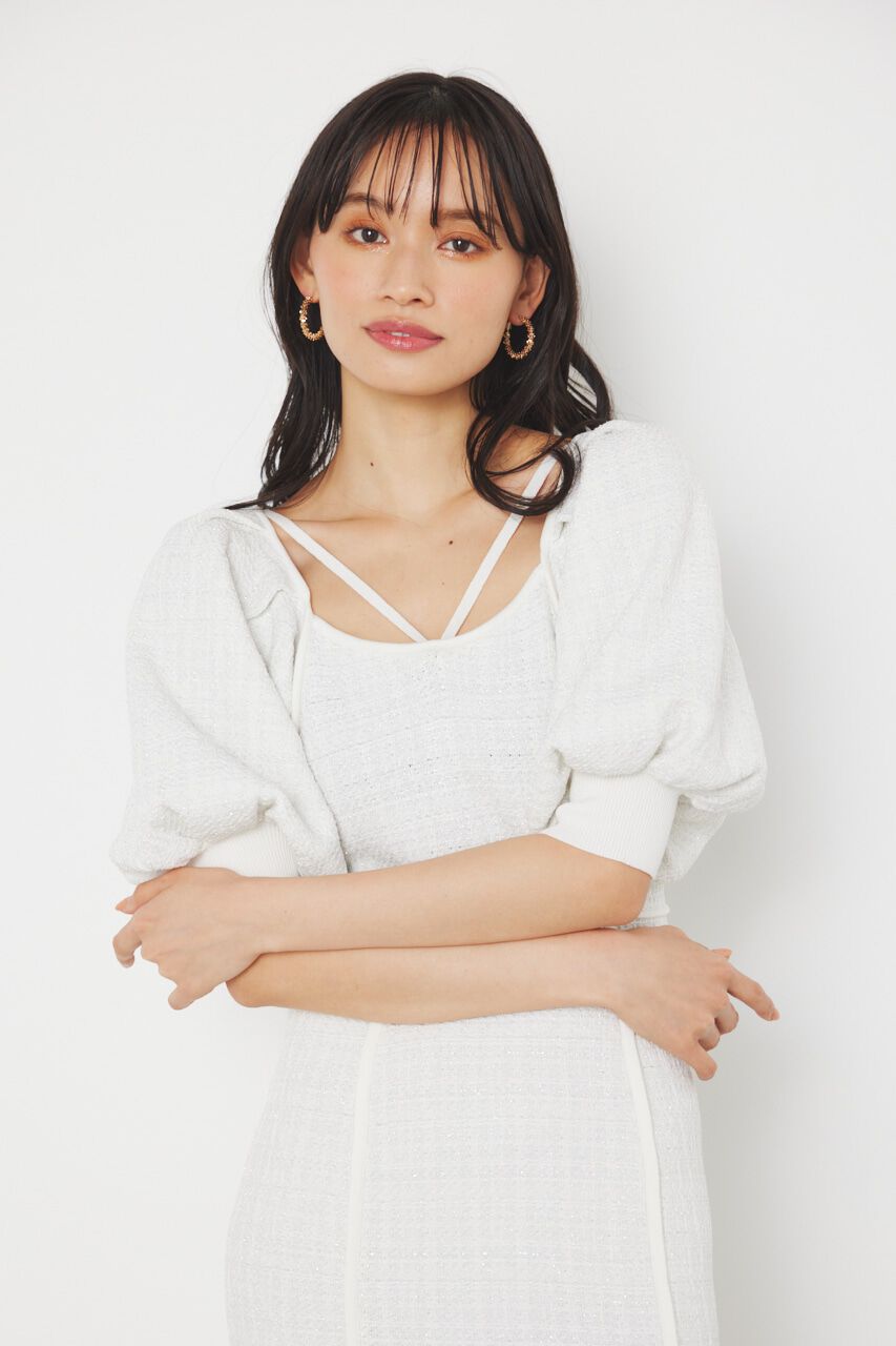 rienda「マーメイドツイードKnit OP」|ワンピース|