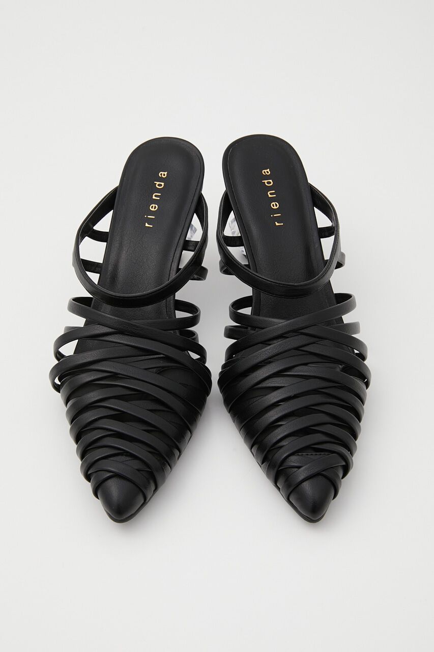 rienda「MIXボールレースアップパターンミュール」|サンダル|