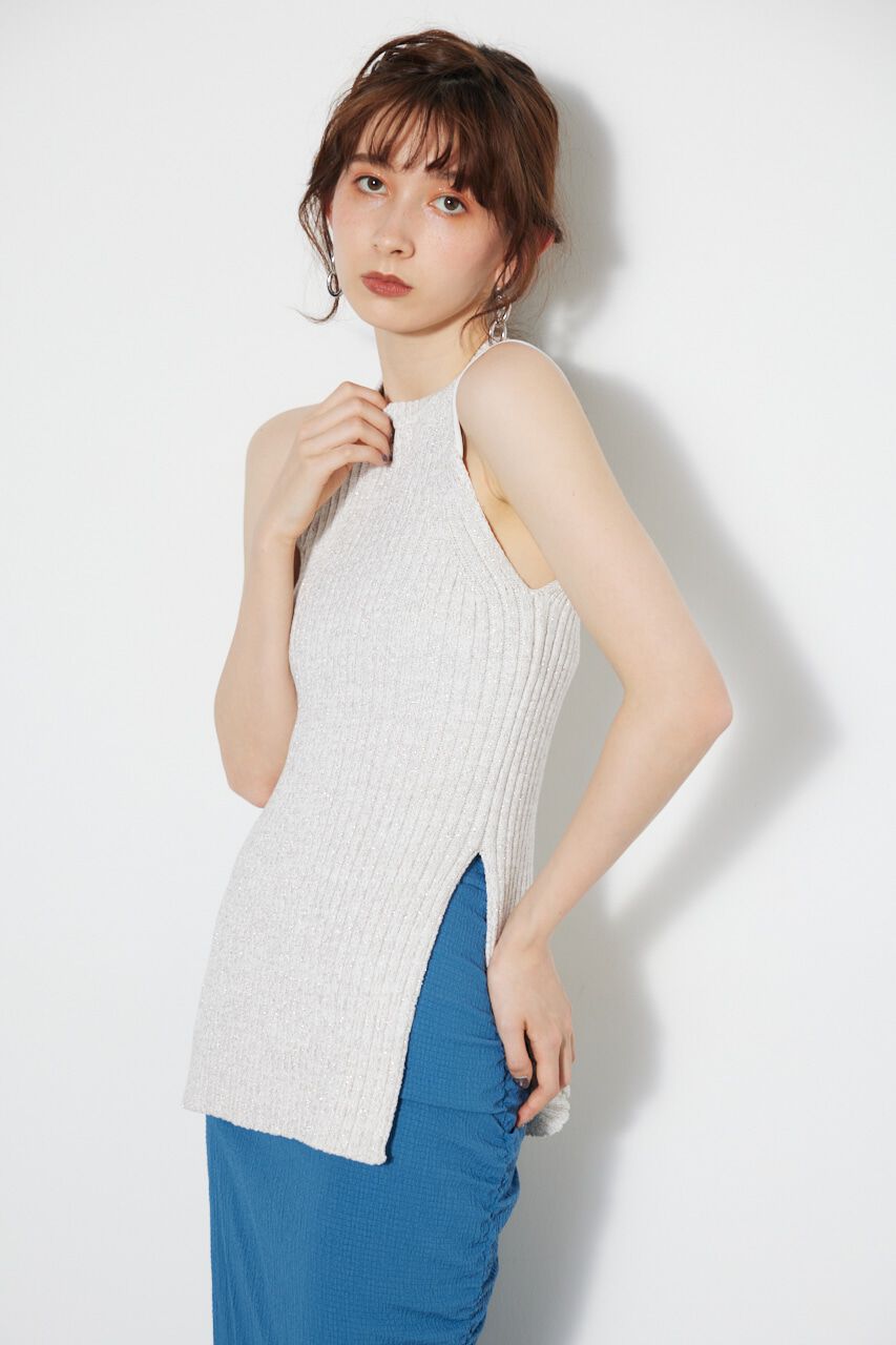 rienda「アメスリラメKnit TOP」|タンクトップ|