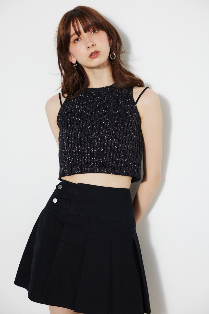 rienda「アメスリラメKnit TOP」|タンクトップ|