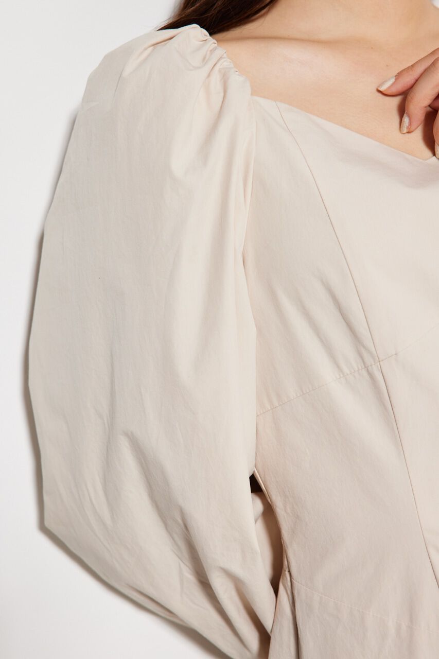 rienda「ボリュームパフSLVフレアOP」|ワンピース|