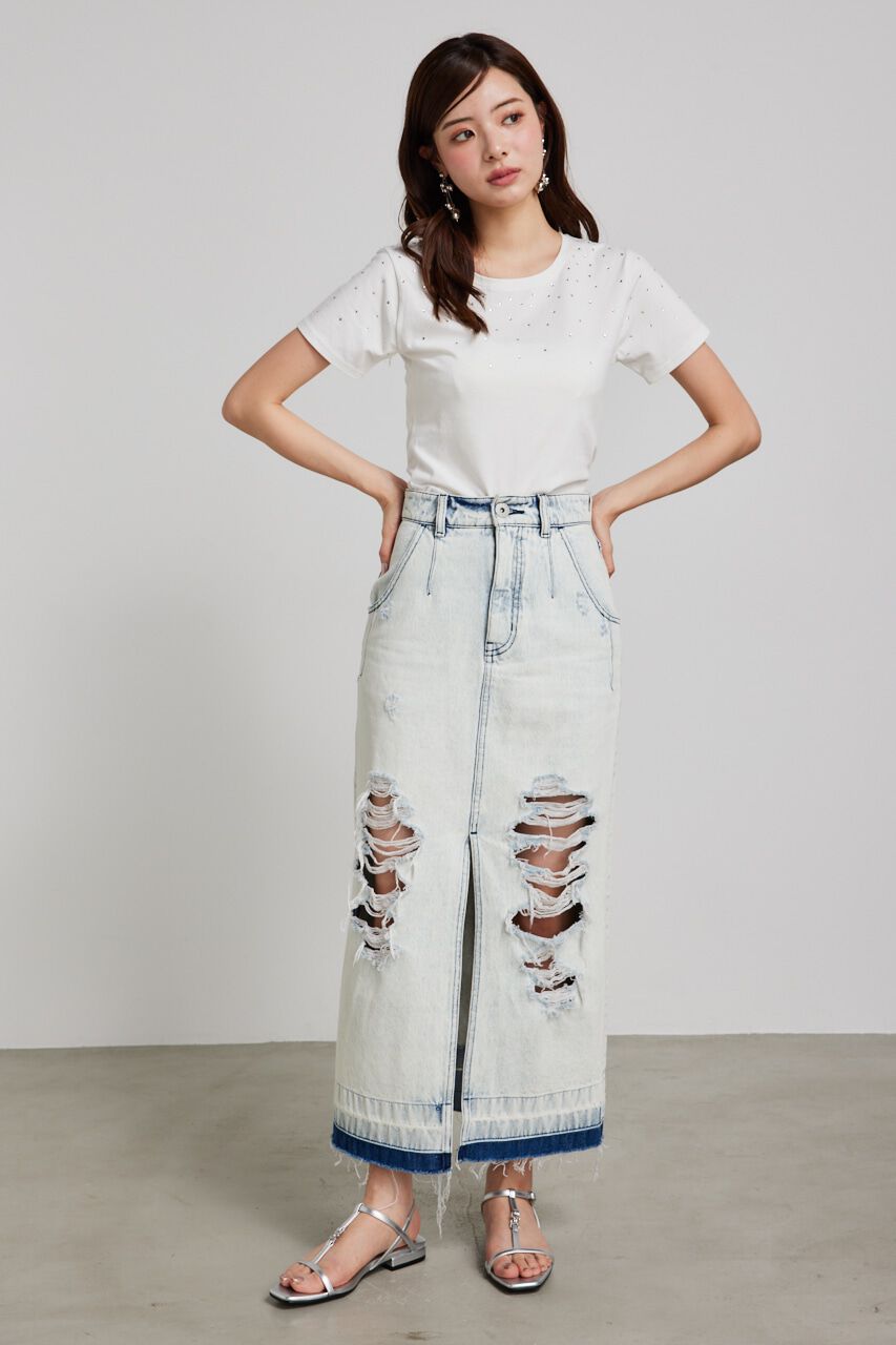 rienda「グラデーションストーンT-SH」|Tシャツ・カットソー|