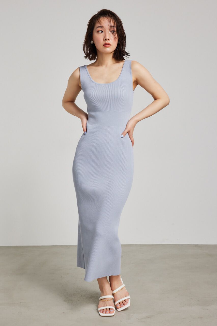 rienda「2WAY ZIPタイトknit OP」|ワンピース|