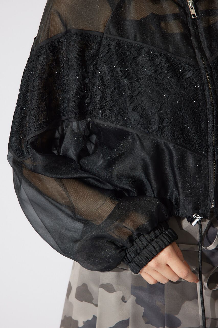 rienda「レースコンビシアーブルゾン」|ブルゾン・スタジャン|