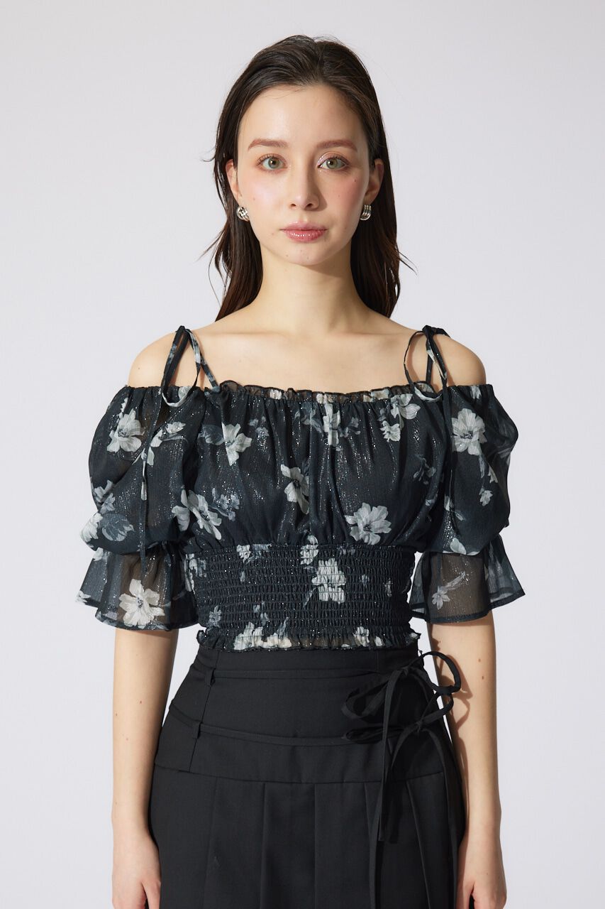 rienda「パフスリーブシャーリングブラウス」|シャツ・ブラウス|