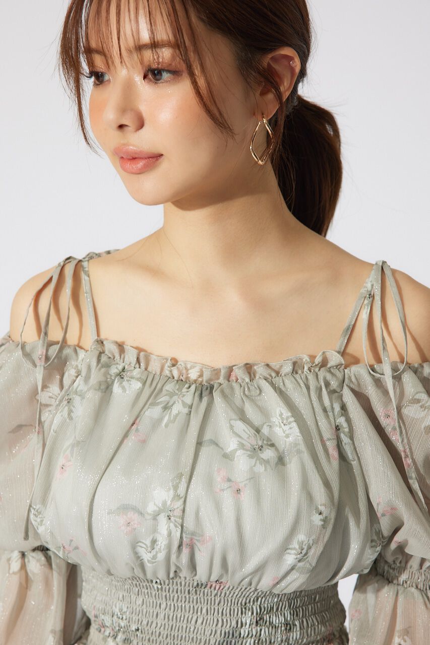 rienda「パフスリーブシャーリングブラウス」|シャツ・ブラウス|