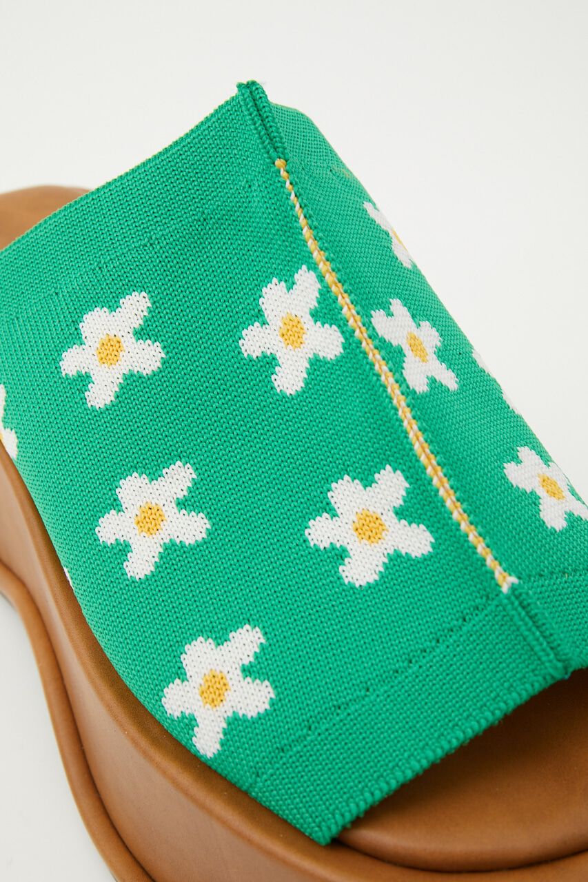 RODEO CROWNS「PATTERN KNIT WADGE SANDAL」|サンダル|