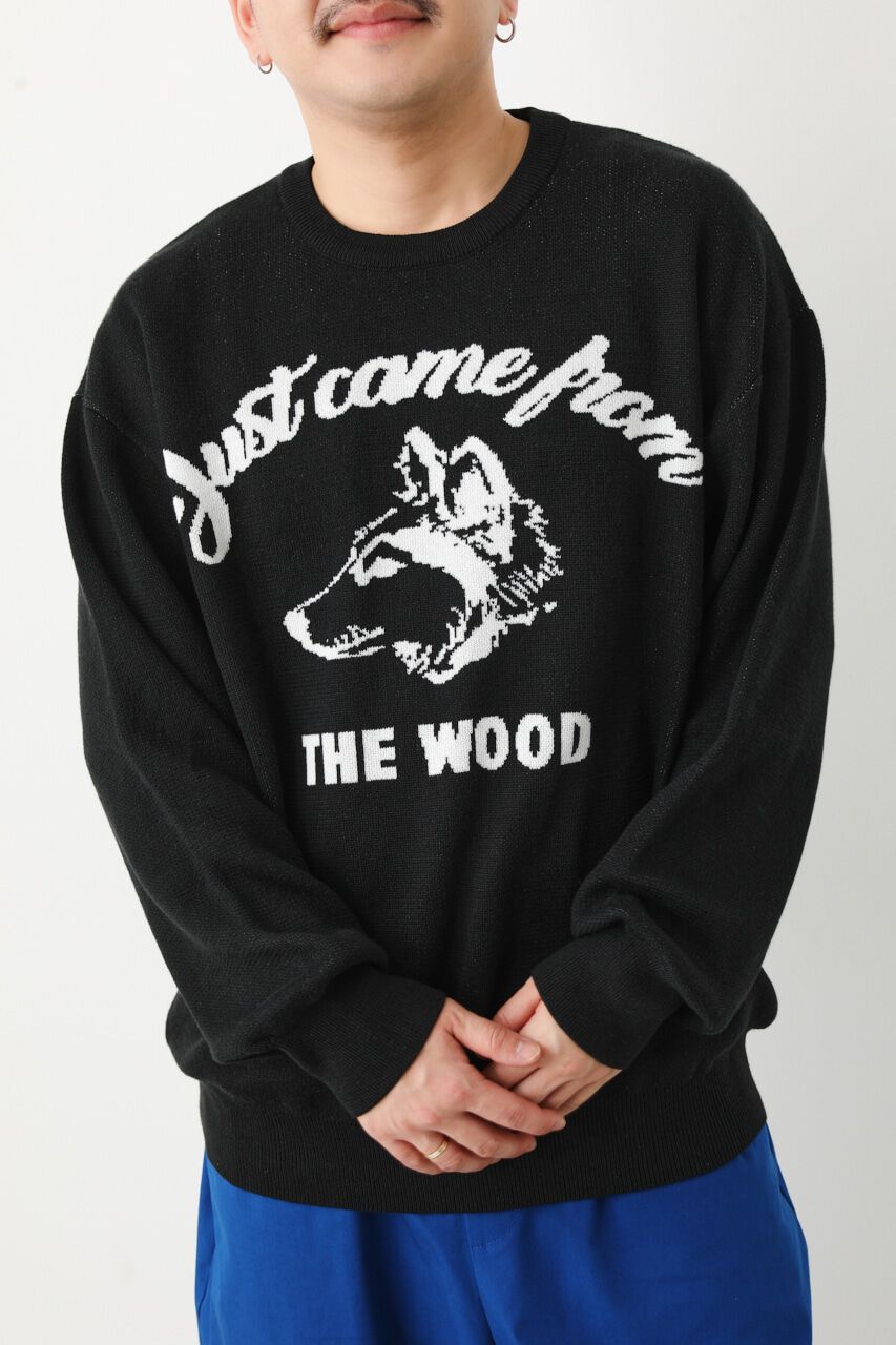 RODEO CROWNS「DOGジャガードニット」|ニット・セーター|BLK