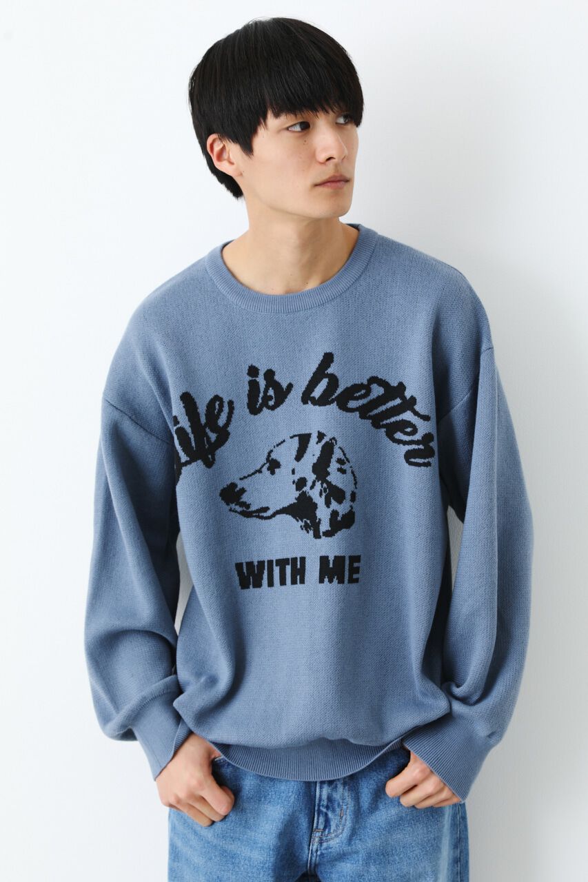 RODEO CROWNS「DOGジャガードニット」|ニット・セーター|BLU