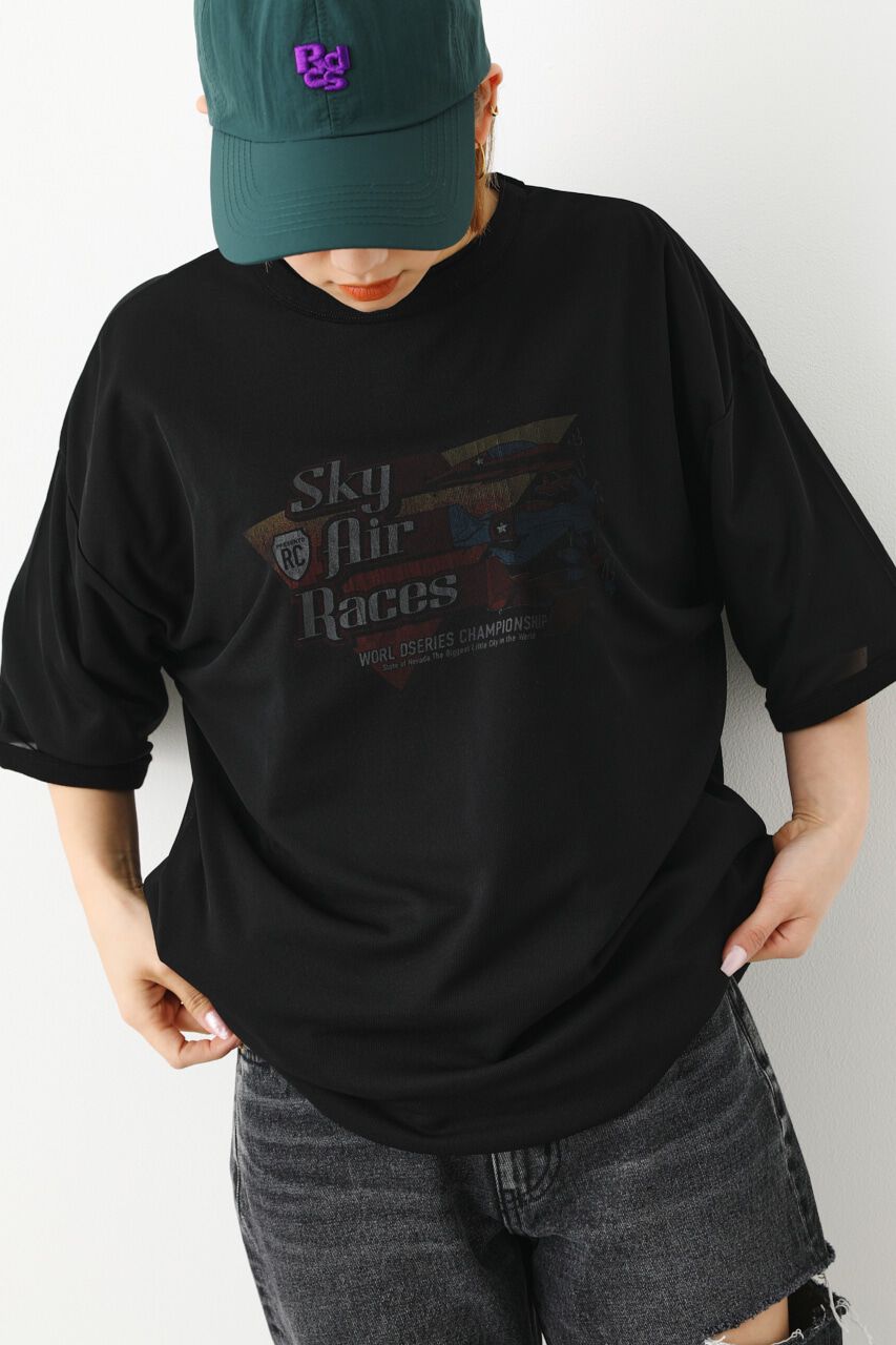 RODEO CROWNS「（WEB限定）シアーリンガートップス」|Tシャツ・カットソー|BLK