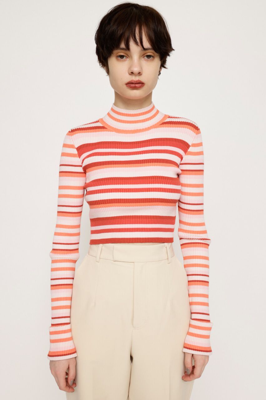 SLY「MULTI BORDER KNIT トップス」|ニット・セーター|