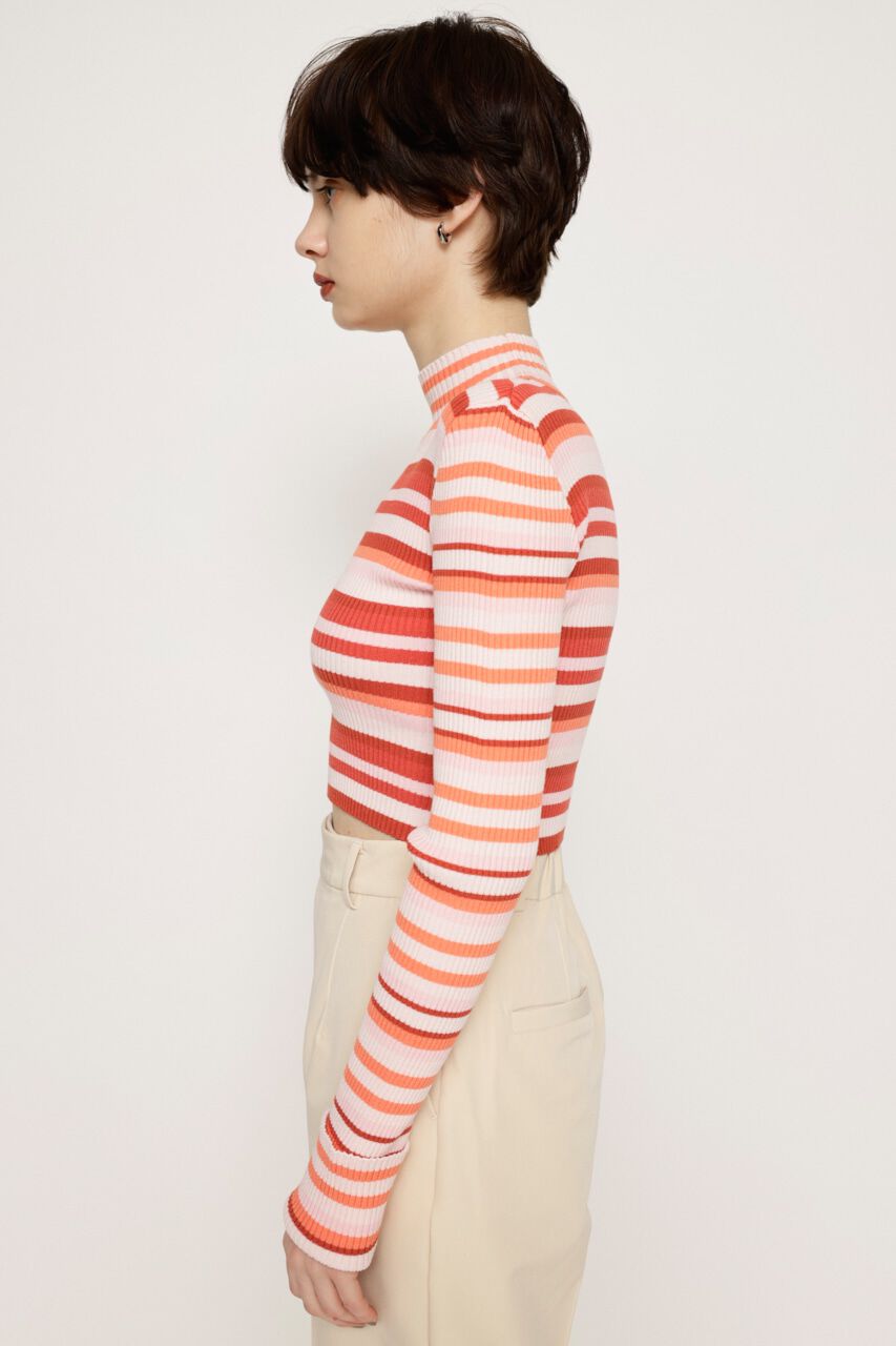 SLY「MULTI BORDER KNIT トップス」|ニット・セーター|