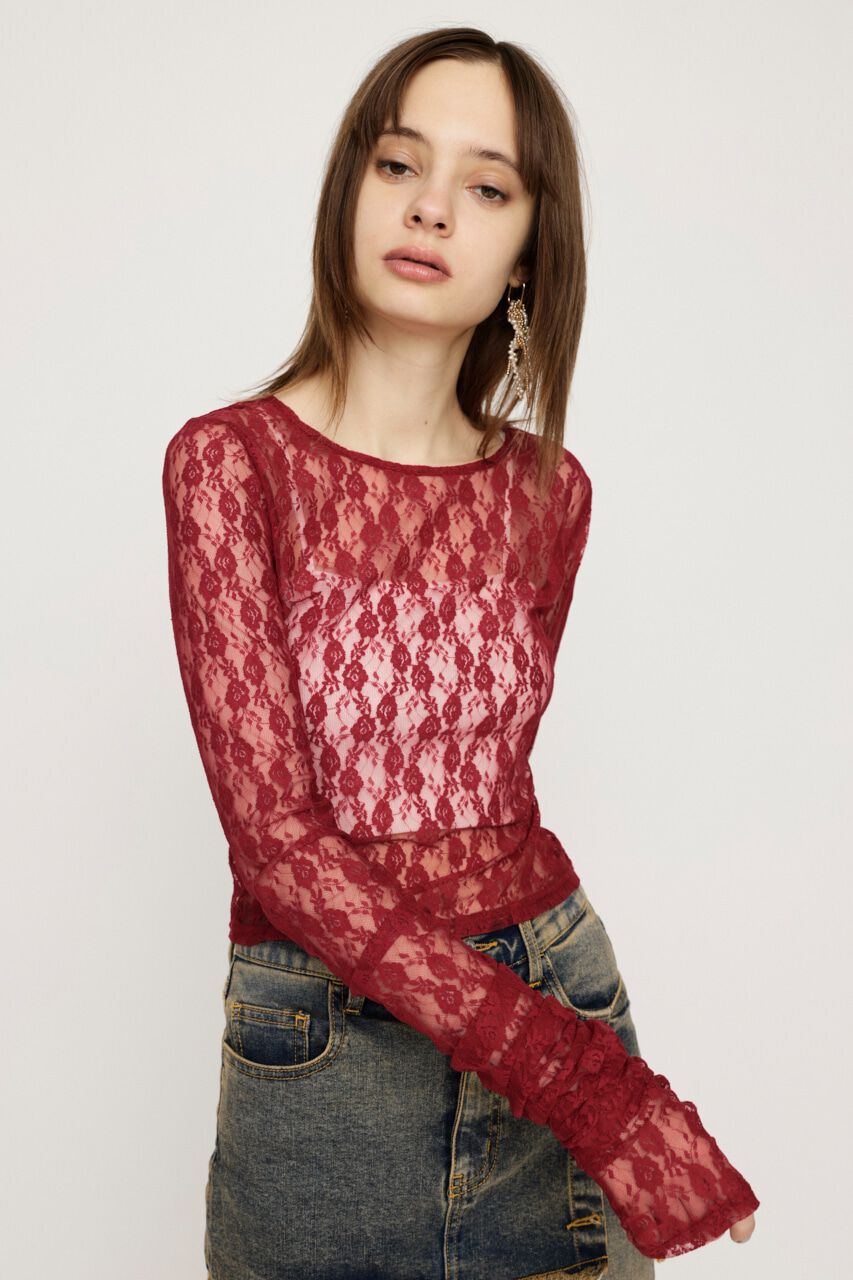 SLY「BASIC CUT LACE トップス」|Tシャツ・カットソー|