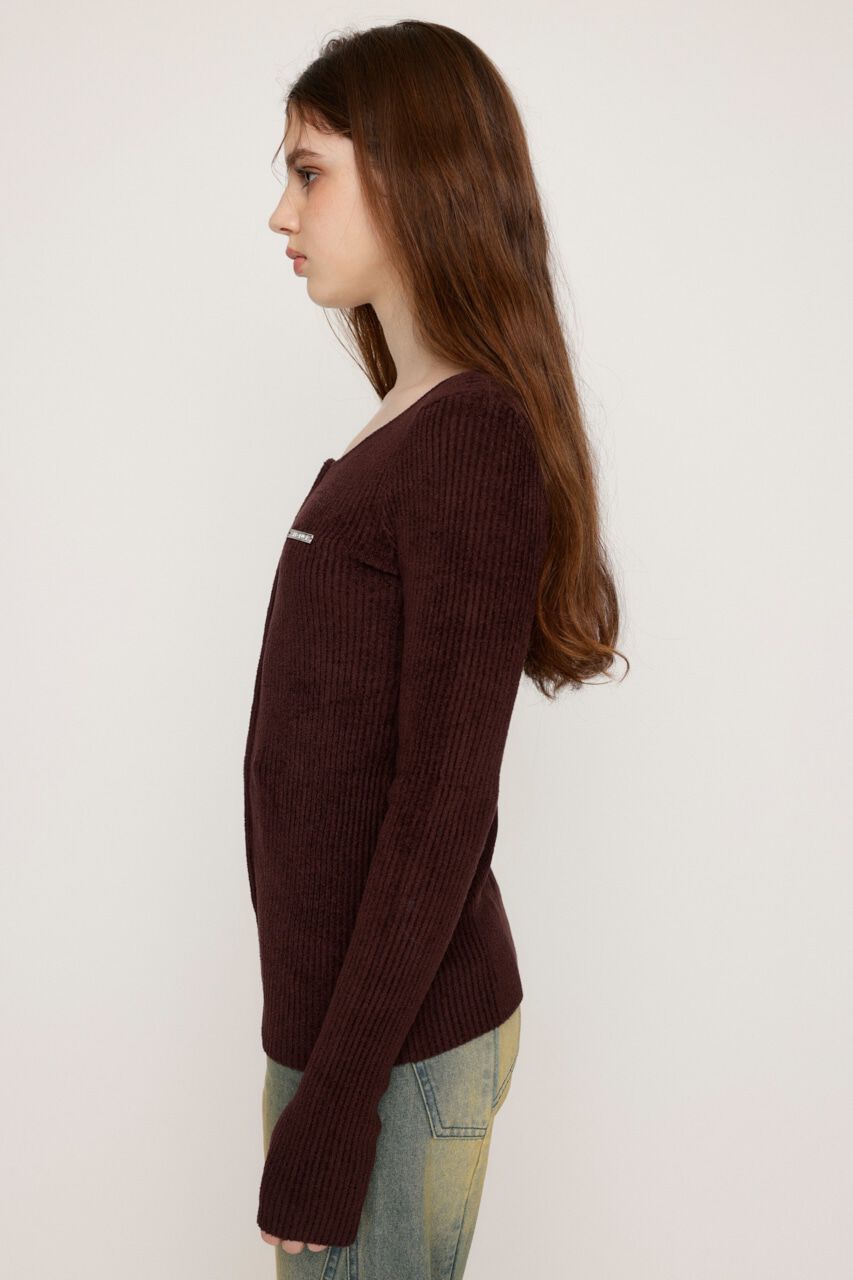 SLY「FRONT HOOK MOLE YARN トップス」|ニット・セーター|