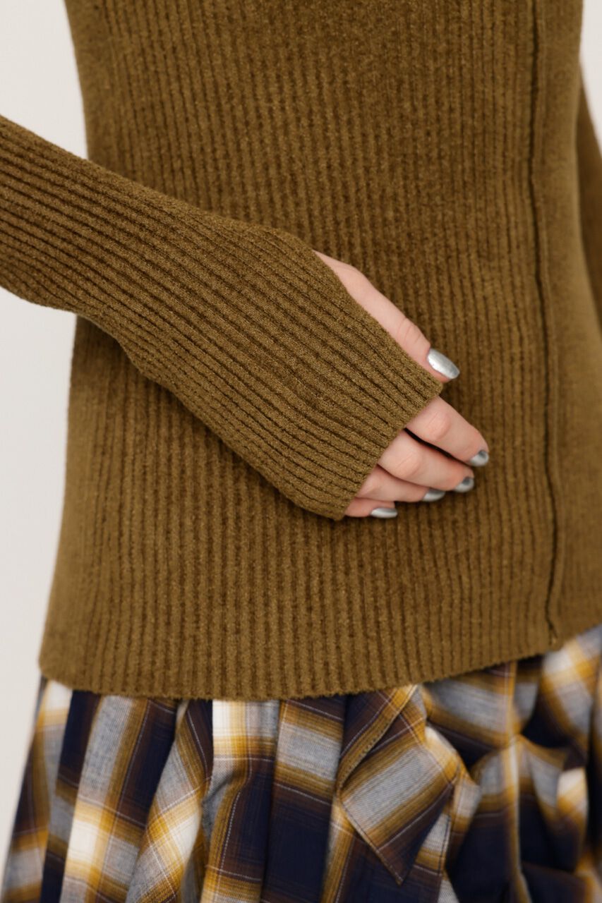 SLY「FRONT HOOK MOLE YARN トップス」|ニット・セーター|