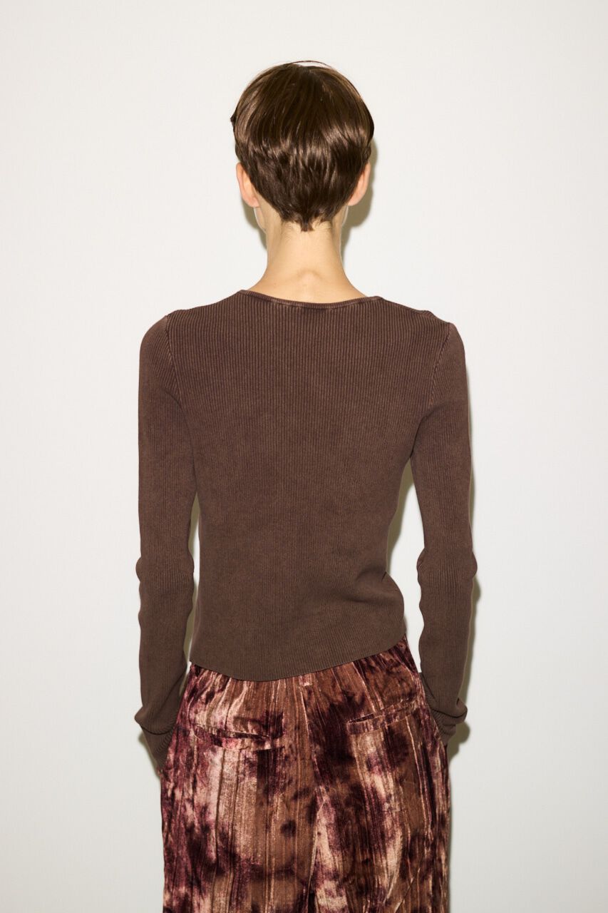 SLY「SLANT BUTTON HG RIB トップス」|ニット・セーター|