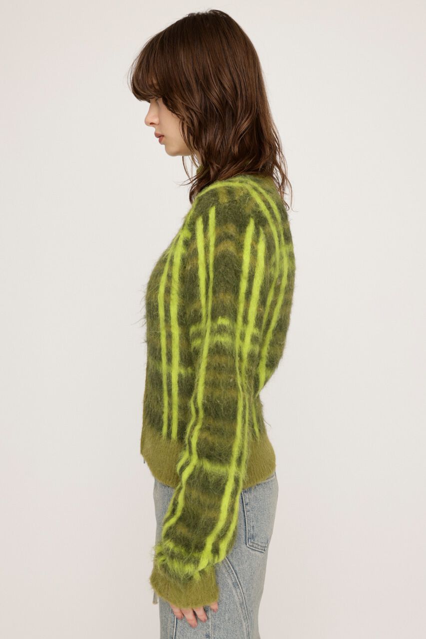 SLY「CHECK JQ STAND ZIP ブルゾン」|カーディガン|