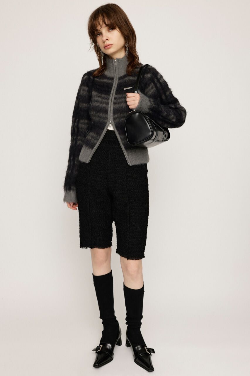 SLY「CHECK JQ STAND ZIP ブルゾン」|カーディガン|