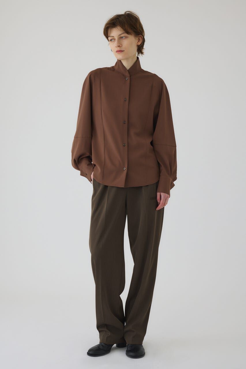 RIM.ARK 「Stand collar volume blouse」|シャツ・ブラウス|L/BRN1