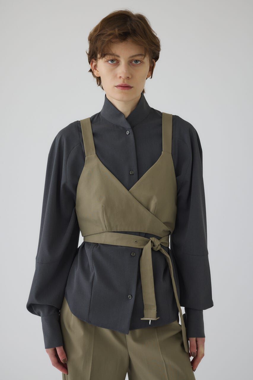 RIM.ARK 「Stand collar volume blouse」|シャツ・ブラウス|