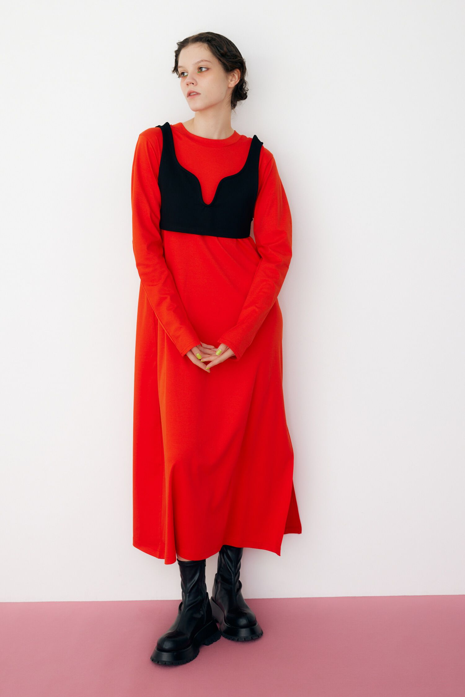 HeRIN.CYE「Bustier long dress」|ワンピース|RED
