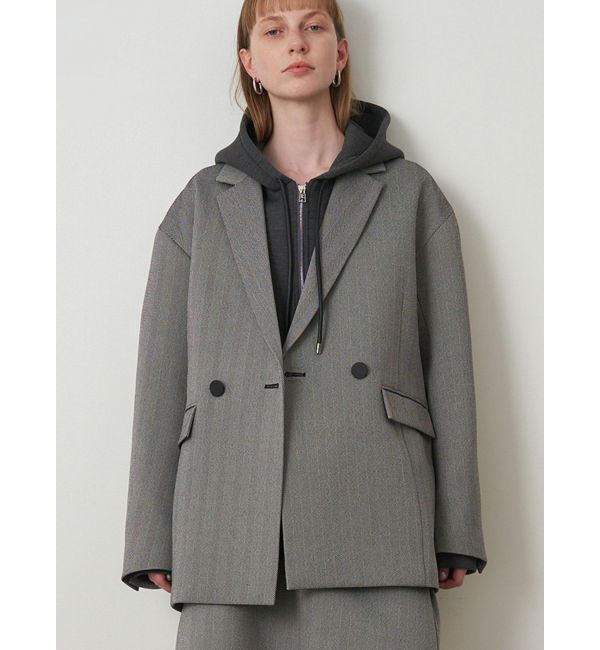 ELENDEEK「HERRINGBONE OVER JK」|テーラードジャケット|ブラック