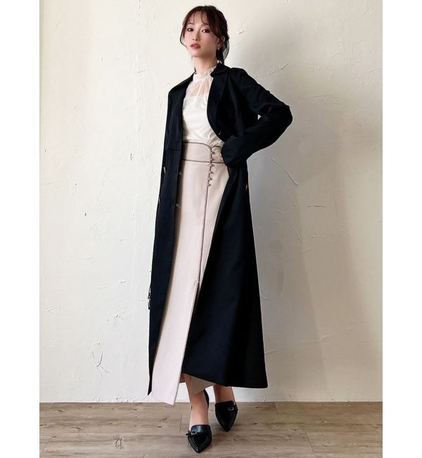 RESEXXY「レイヤードフレアトレンチコート」|トレンチコート|