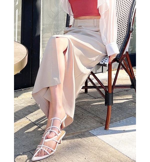 RESEXXY「ローライズペンシルスカート」|スカート|ベージュ