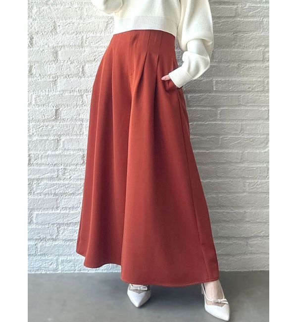 RESEXXY「タックデザインフレアパンツ」|その他|オレンジ