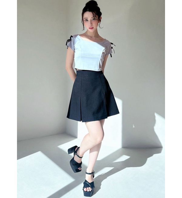 RESEXXY「ハイウエストツータックミニスカート」|スカート|