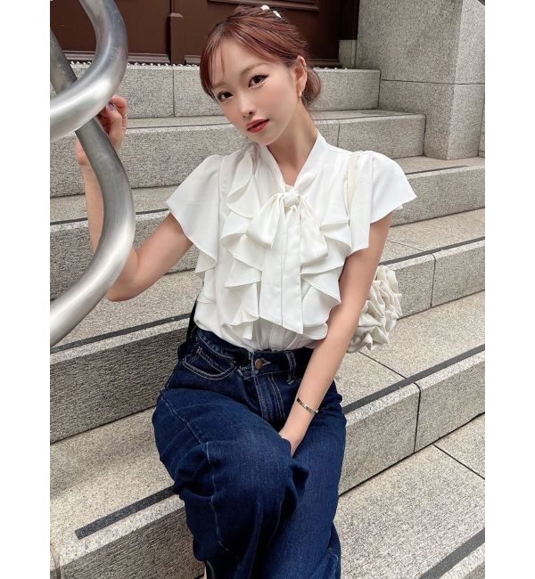 RESEXXY「ボウタイラッフルブラウス」|シャツ・ブラウス|