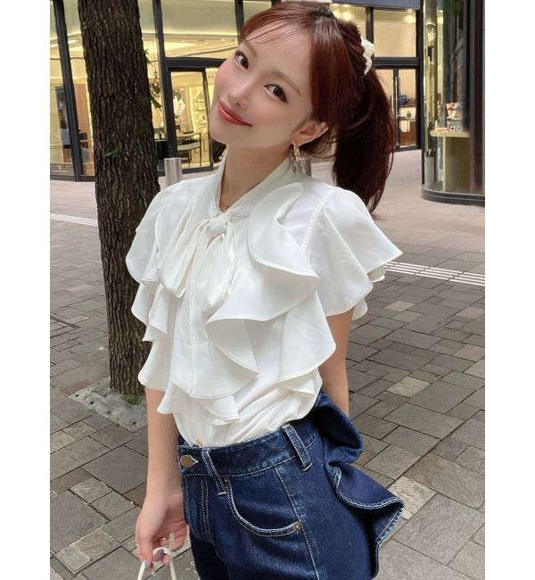 RESEXXY「ボウタイラッフルブラウス」|シャツ・ブラウス|