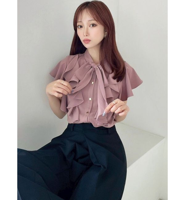 RESEXXY「ボウタイラッフルブラウス」|シャツ・ブラウス|