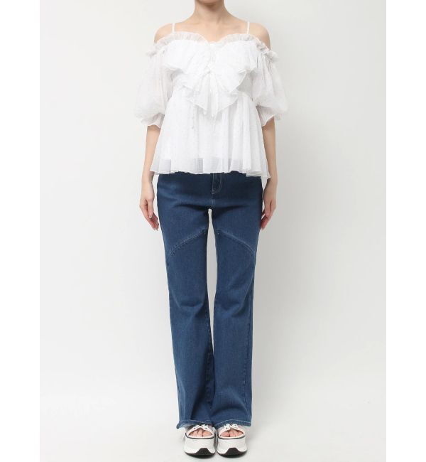 dazzlin「スクエアフリルペプラムブラウス」|シャツ・ブラウス|