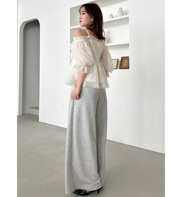 dazzlin「スクエアフリルペプラムブラウス」|シャツ・ブラウス|