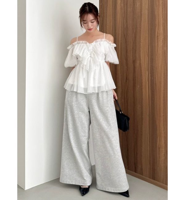 dazzlin「スクエアフリルペプラムブラウス」|シャツ・ブラウス|