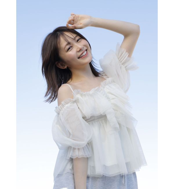 dazzlin「スクエアフリルペプラムブラウス」|シャツ・ブラウス|