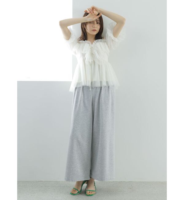 dazzlin「スクエアフリルペプラムブラウス」|シャツ・ブラウス|