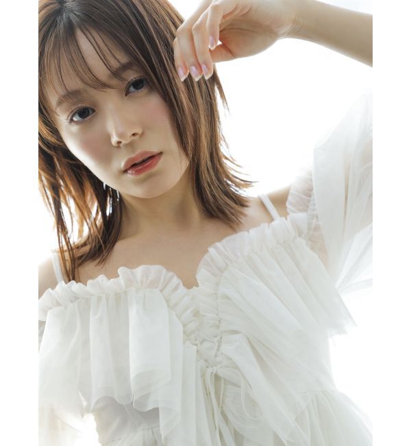 dazzlin「スクエアフリルペプラムブラウス」|シャツ・ブラウス|