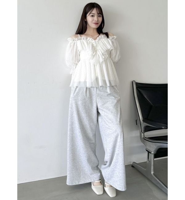 dazzlin「スクエアフリルペプラムブラウス」|シャツ・ブラウス|