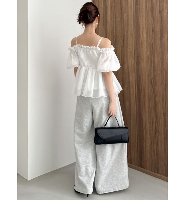 dazzlin「スクエアフリルペプラムブラウス」|シャツ・ブラウス|