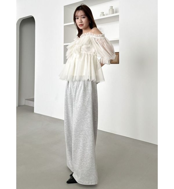 dazzlin「スクエアフリルペプラムブラウス」|シャツ・ブラウス|