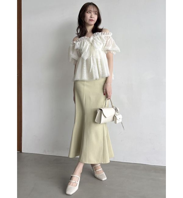 dazzlin「スクエアフリルペプラムブラウス」|シャツ・ブラウス|