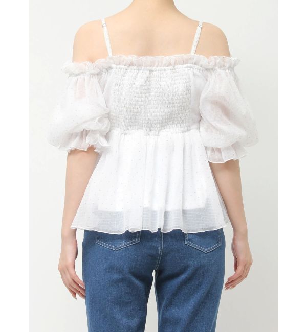 dazzlin「スクエアフリルペプラムブラウス」|シャツ・ブラウス|