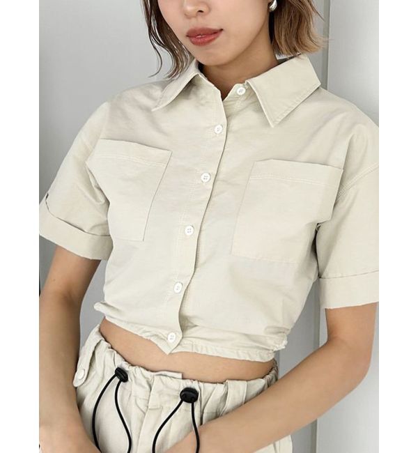 EMODA「サイドオープンクロップドシャツ」|シャツ・ブラウス|